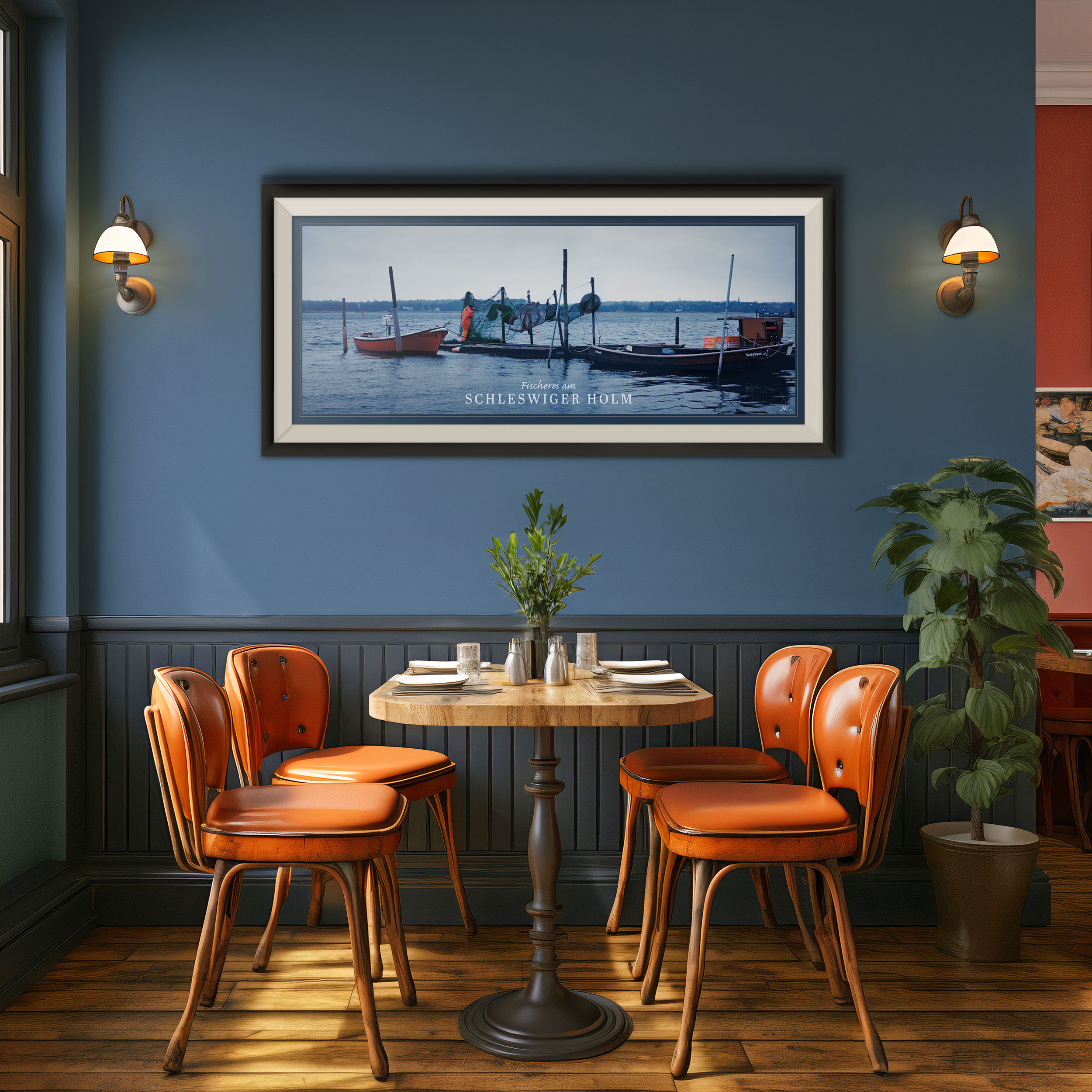 Fischerei am Schleswiger Holm Wandbild